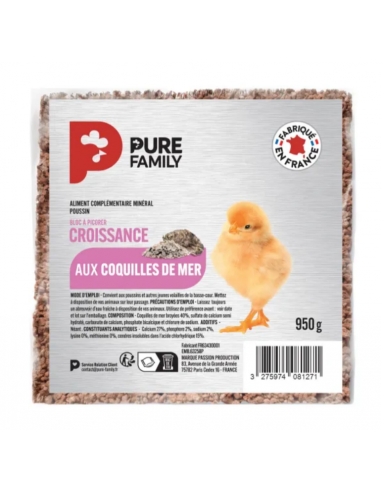 Bloc Croissance à picorer 950 g – Pure Family Pure Family Complément