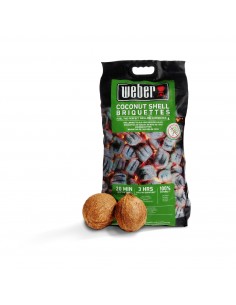 Briquettes de Coque de Noix de Coco 8kg - Weber Weber Charbons de bois et allume-feux