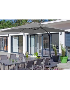 Parasol Déporté Roma 2,5 x 2,5 m Gris - Pro Loisir PRO LOISIR Les parasols 2