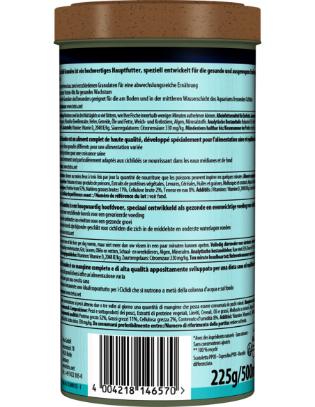 Cichlid granulés 500ml - Tetra Tetra Eau chaude