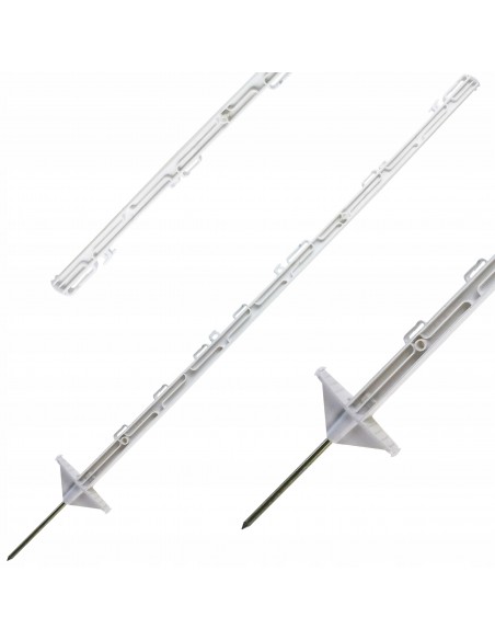 Piquet PVC basic blanc double bêche 105 cm x5 - GoSpark® GoSpark® Chevaux Piquet PVC basic blanc double bêche 105 cm x5 - GoSpark® GoSpark® Chevaux