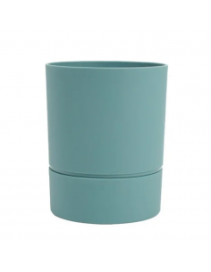 Pot rond vert menthe Ø12,5 x H.15,5 cm Aquaduo - EDA Eda Pot à réserve d'eau