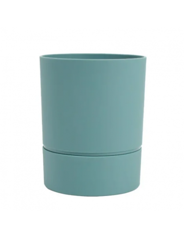 Pot rond vert menthe Ø12,5 x H.15,5 cm Aquaduo - EDA Eda Pot à réserve d'eau