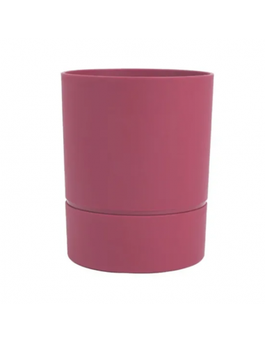 Pot rond rose Ø12,5 x H.15,5 cm Aquaduo - EDA Eda Pot à réserve d'eau