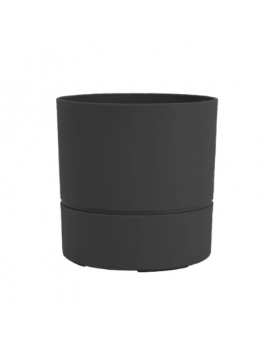 Pot rond anthracite Ø30 x H.28,5 cm Aquaduo - EDA Eda Pot à réserve d'eau