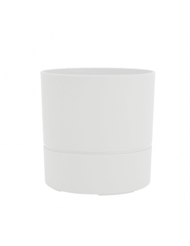 Pot rond blanc ivoire Ø30 x H.28,5 cm Aquaduo - EDA Eda Pot à réserve d'eau