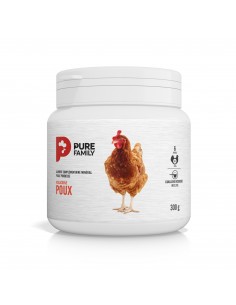 Complément minéral Volcarine anti-poux pour poule en poudre 300 gr - Pure Family Pure Family Complément