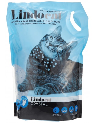 Litière Crystal 5L - Lindocat  Litières
