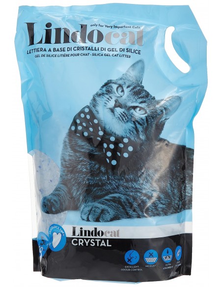 Litière Crystal 5L - Lindocat  Litières