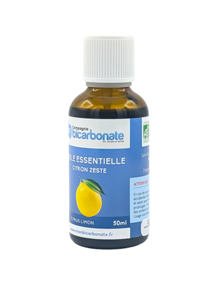 Huile Essentielle Citron 50ml - La Compagnie du Bicarbonate La Compagnie du Bicarbonate Produits ménagers