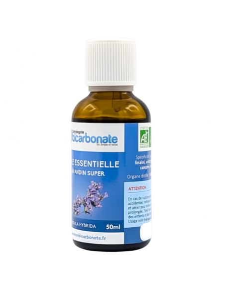 Huile Essentielle Lavandin 50ml - La Compagnie du Bicarbonate La Compagnie du Bicarbonate Produits ménagers