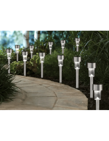 Pack de 10 balises solaires déco - ECLOZ  Spot, applique et balise
