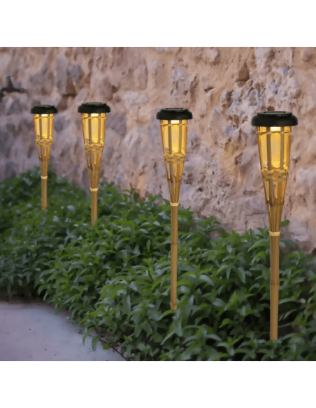 Balise solaire bambou "Flamme" - ECLOZ ECLOZ Guirlande, lanterne et objet décoratif