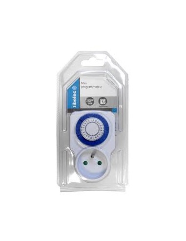 Mini Programmateur journalier 2p+T 230V - Tibelec  Ballasts & accessoires