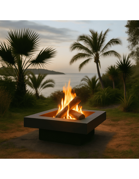 Braséro Carré - Esschert Design Esschert Design Brasero et parasol chauffant