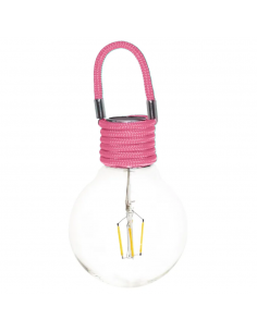 Ampoule solaire déco verre rose Ø12 cm - ECLOZ ECLOZ Guirlande, lanterne et objet décoratif