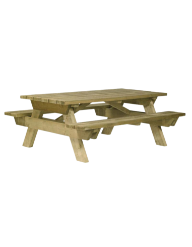 Table de pique-nique ROBUSTE L.180 x l.160 x H.74 cm cm Forest Style Table basse de jardin