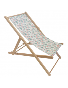 Chilienne bois amovible avec têtière "Flower" - ECLOZ ECLOZ Relax, transat et bain de soleil