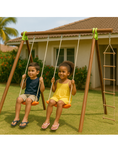 Portique XYLO Bois/métal - TRIGANO  Agrès, portique et accessoire