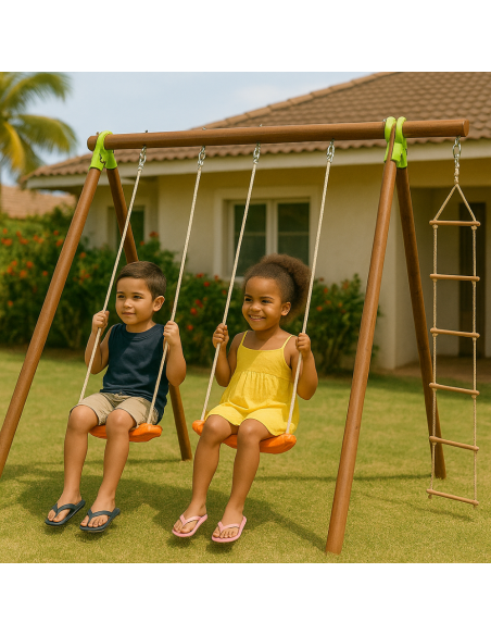 Portique XYLO Bois/métal - TRIGANO  Agrès, portique et accessoire