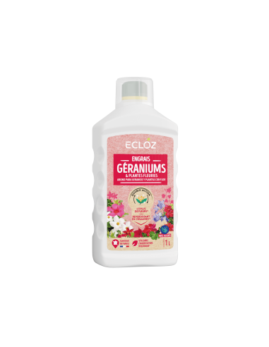 Engrais plantes fleuries et géranium 1L - ECLOZ ECLOZ Les engrais naturels