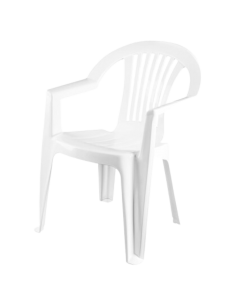 Chaise plastique Lagos blanche  Chaise de jardin