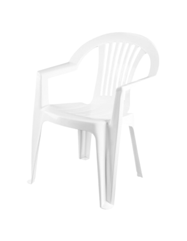 Chaise plastique Lagos blanche  Chaise de jardin