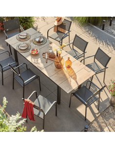 Table à rallonge Hivavoa L.180/240 x l.90 x H.77,5 cm - Pro Loisirs Pro Loisirs Table de jardin 2