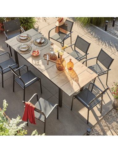 Table à rallonge Hivavoa L.180/240 x l.90 x H.77,5 cm - Pro Loisirs Pro Loisirs Table de jardin