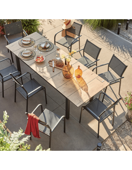 Table à rallonge Hivavoa L.180/240 x l.90 x H.77,5 cm - Pro Loisirs Pro Loisirs Table de jardin