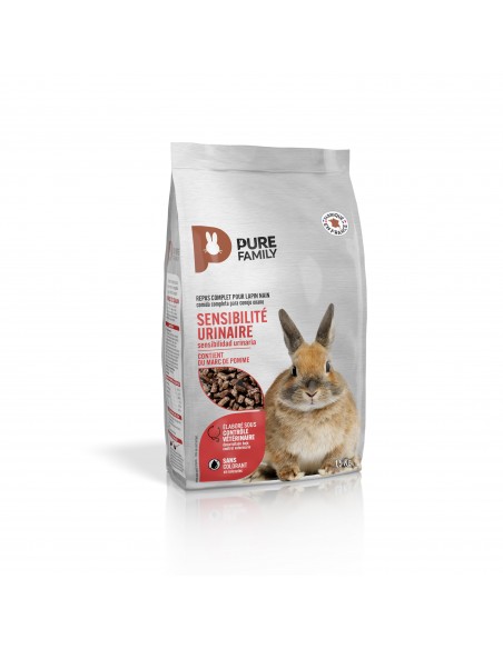 Aliment Lapin nain sensibilité urinaire 1,5kg - Pure Family Pure Family Aliment complet