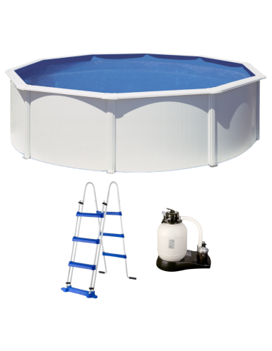 Piscine Fidji hors-sol en acier - Ø 460 x H120 cm - Gré Gré Piscines