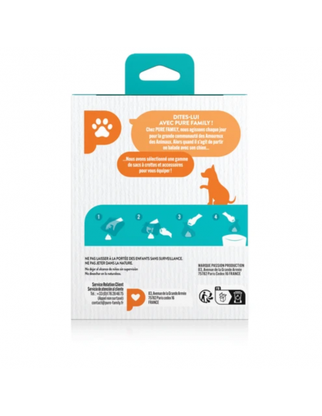 Sac à crottes x120 à poignées - Pure Family Pure Family Hygiène