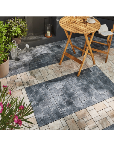 Dalle clipsable pierre blanche x4 - ECLOZ ECLOZ Dalle et caillebotis