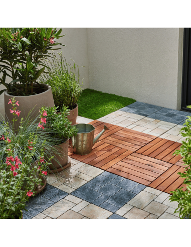 Dalle clipsable pierre blanche x4 - ECLOZ ECLOZ Dalle et caillebotis