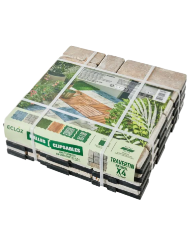 Dalle clipsable pierre blanche x4 - ECLOZ ECLOZ Dalle et caillebotis