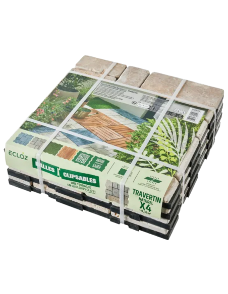 Dalle clipsable pierre blanche x4 - ECLOZ ECLOZ Dalle et caillebotis Dalle clipsable pierre blanche x4 - ECLOZ ECLOZ Dalle et caillebotis