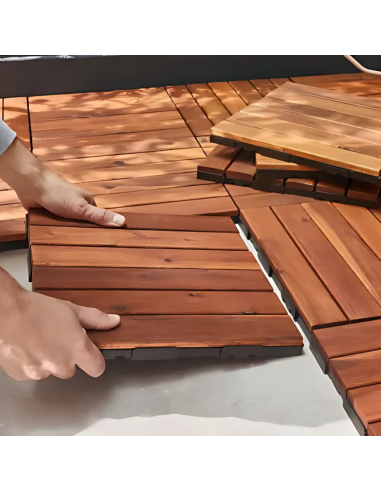 Dalle clipsable bois x4 - ECLOZ ECLOZ Dalle et caillebotis