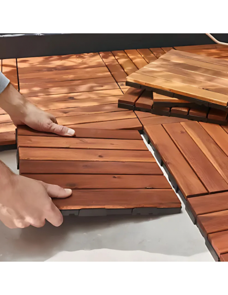 Dalle clipsable bois x4 - ECLOZ ECLOZ Dalle et caillebotis