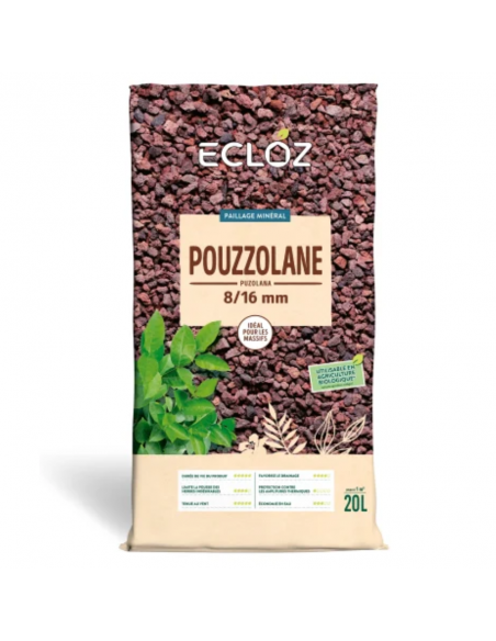 Pouzzolane 20L - Calibre 8/16mm - ECLOZ ECLOZ Amendement des sols
