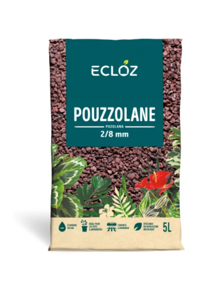 Pouzzolane 5L - Calibre 2/8mm - ECLOZ ECLOZ Amendement des sols