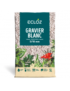 Gravier blanc 5L - Calibre 5/10mm - ECLOZ ECLOZ Gravier, gravillon et galet