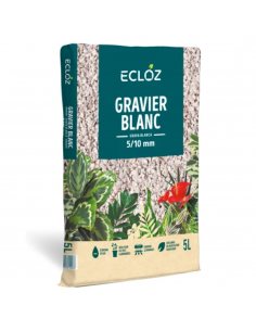 Gravier blanc 5L - Calibre 5/10mm - ECLOZ ECLOZ Gravier, gravillon et galet 2