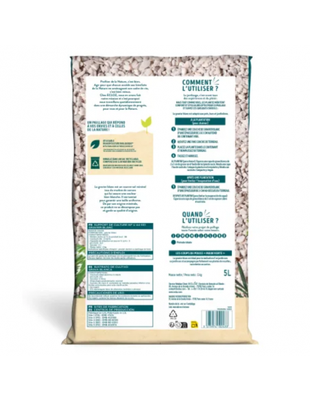 Gravier blanc 5L - Calibre 5/10mm - ECLOZ ECLOZ Gravier, gravillon et galet