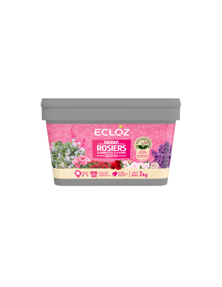 Engrais rosiers et arbustes fleuris 3kg - ECLOZ ECLOZ Engrais spécifique