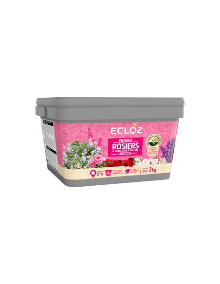 Engrais rosiers et arbustes fleuris 3kg - ECLOZ ECLOZ Engrais spécifique