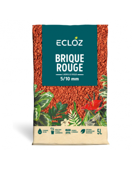 Brique rouge 5L - Calibre 5/10mm - ECLOZ ECLOZ Amendement des sols