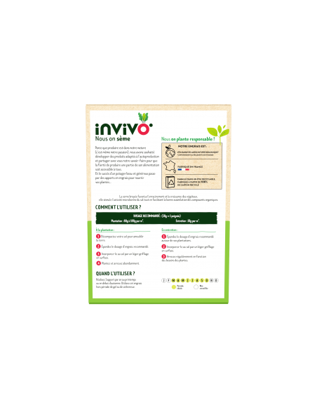 Engrais Corne broyée Boîte 1,5kg - INVIVO Nous on sème Invivo - Nous on sème Soin des plantes