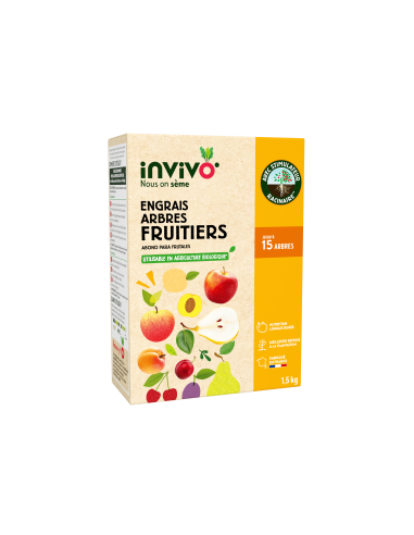 Engrais Arbres fruitiers Boîte 1,5kg - INVIVO Nous on sème Invivo - Nous on sème Engrais spécifique