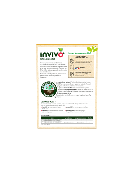 Engrais Arbres fruitiers Boîte 1,5kg - INVIVO Nous on sème Invivo - Nous on sème Engrais spécifique